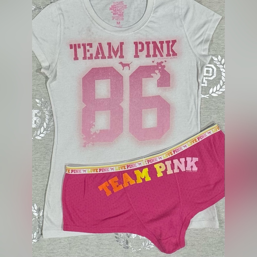 VS PINK Y2K TEAM PINK SLEEP LOUNGE SET M